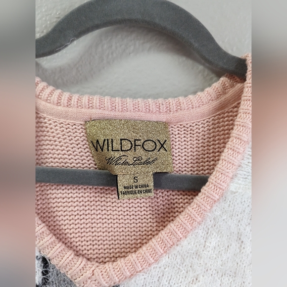 Wildfox White Label Joan the Cat Sweater Peach Kawaii Funny Fuzzy Kitty Cotton - Picture 5 of 8